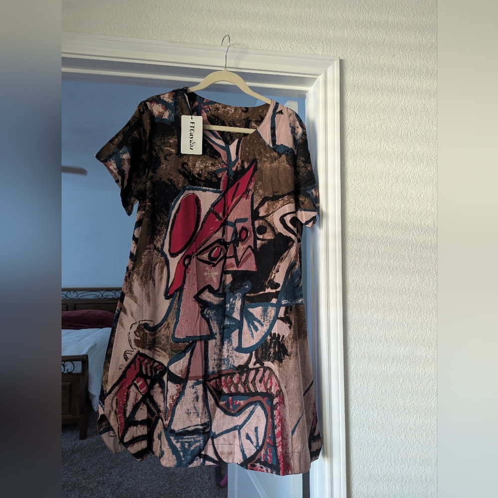 Artistic Print Women's Dress by [Brand]
